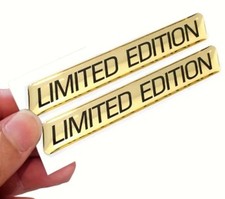 2x GOLD 3D LIMITED EDITION Car Styling Badge Self Adhesive Sticker Decal Emblem