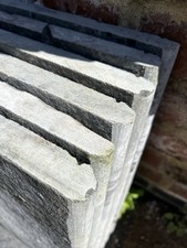 graphite black Brazilian slate step tread - 600x300x30mm bullnose paving x 6 pcs