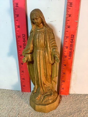 Hand carved olive wood mary - carved,