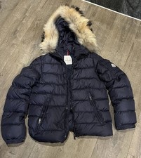 Moncler Byron Navy Quilted Fur