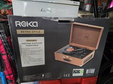 Retro Turntable Record Player Portable Vinyl LP Suitcase USB Vintage Stereo Hifi