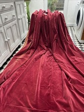 Cotton Velvet Door Curtain, Red, Blackout  90"W x 84" L