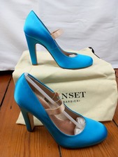 Turquoise Satin Twinset Shoes