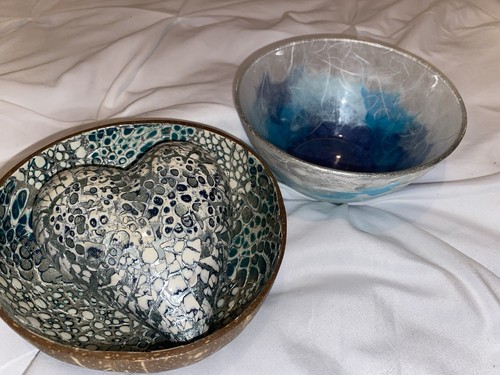 Mosaic coconut bowl - bowl, heart