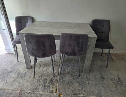 Grey piece dining set - grey, 5-piece