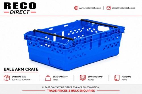 Blue used bale arm crate - bale,