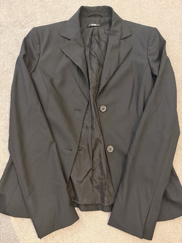 Boss men black wool twill - black,