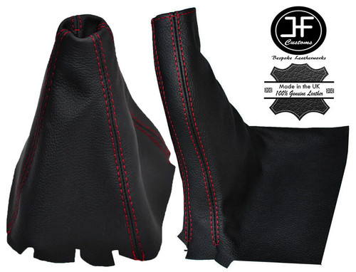 Red stitch leather manual gear - stitch,