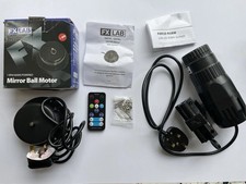 FX Lab Mirror Ball Motor & ALIEN 10W RGBW LED Pinspot with Remote Control Disco