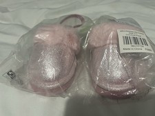 Pink Fluffy Slippers Size 5-6