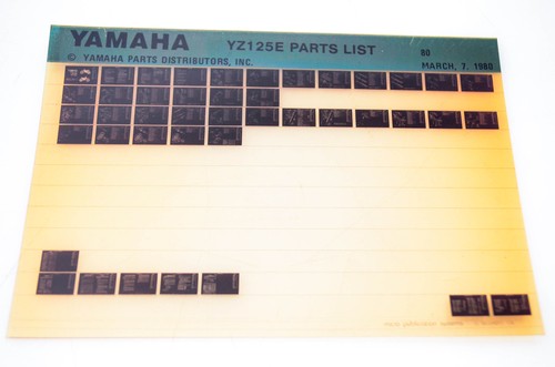 Oem yamaha yz125e 1980 - yz125e, 1980/march