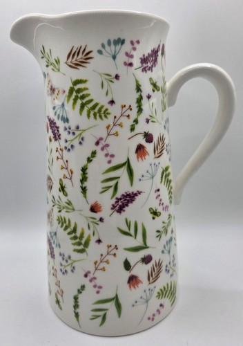 Fox ivy large jug - white, with