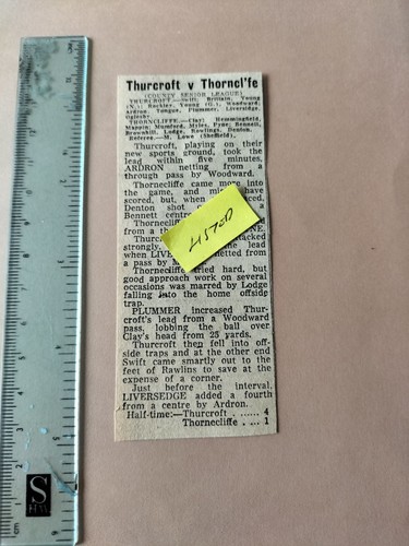 1962 thurcroft v - thurcroft,