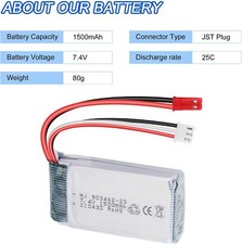1500mAh 7.4V LiPo Battery For