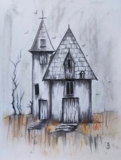 Spooky House - pencil