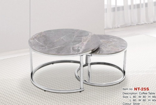 Round marble coffee table