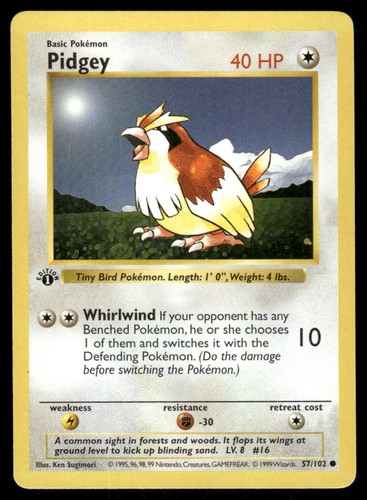 Pokemon cards pidgey 102 - pokemon, 57/102