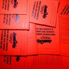 TAXI ACCOUNTS daily LOG BOOK 53 week 7 day record keeping meter cab driver RED