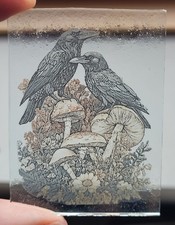 Stained glass Ravens