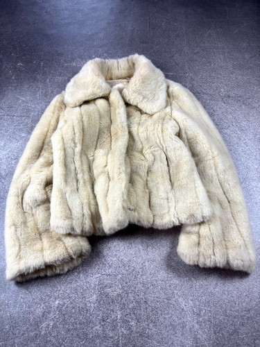Ivory cream fur cropped - cream,
