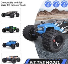 4pcs Large RC Tires and Wheel Rims Set, 1/8th Scale Off-Road, 17mm Hex 170mm