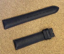 Luxurious HIRSCH 20mm Leather Watch Strap Premium Quality Black