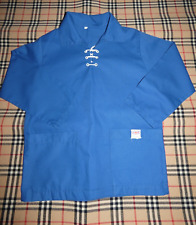 Vintage  Drill Top Smock Cotton  Royal Blue Made In Gt.Britain Stowaway VGC