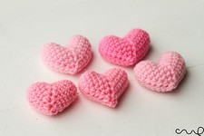 NEW 5 x Handmade Crochet Pink