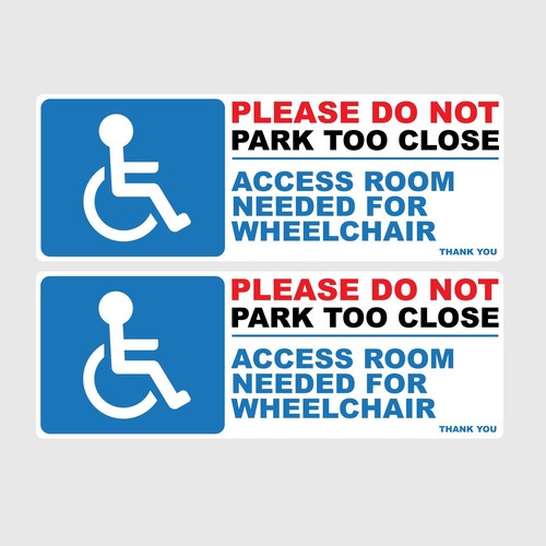 Blue badge stickers - blue, disabled