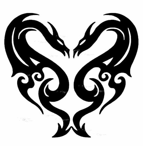 Tribal dragon vinyl - vinyl, for