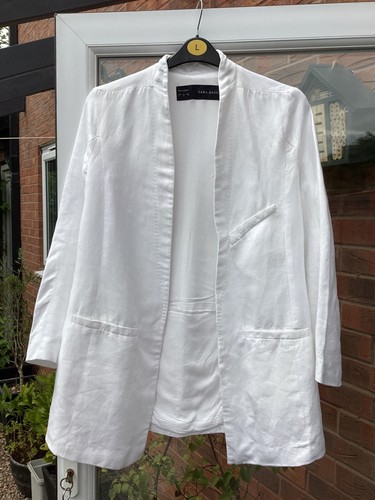 Zara white cotton linen - linen, mix