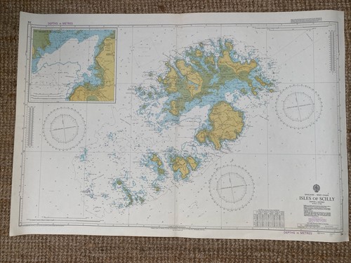 Vintage admiralty sea chart - admiralty,