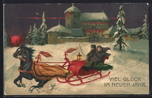 Fast paced horse drawn - horse-drawn, sleigh
