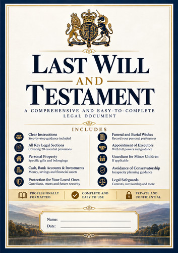 Last will testament - will, diy
