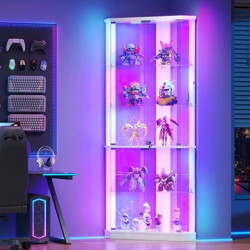 Glass corner display cabinet - glass,