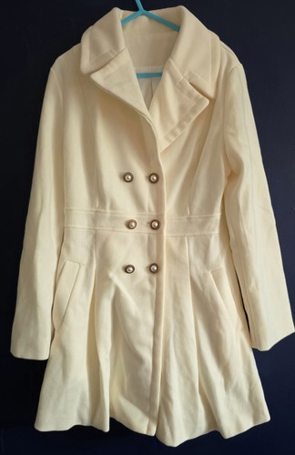Ladies cream wool blend coat - ladies,