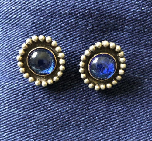 Chanel vintage blue stone - blue,