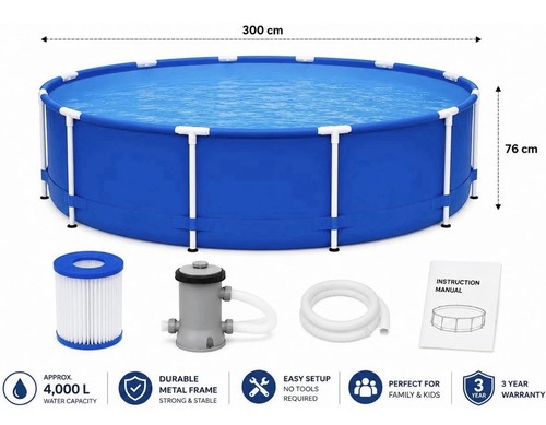 Metal frame pool - metal, cm