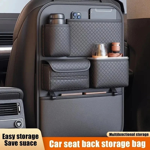 Leather car organizer bag - leather,