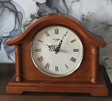 Mantel Clock with Oak Case