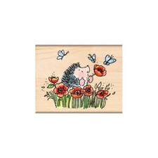 Penny Black Wood Mounted Rubber Stamp - Poppy Fields 3199J