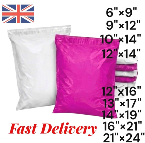 Pink white mailing bags - ,
