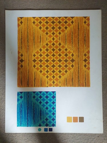 Vintage original 1970s textile - original,