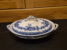 Keeling & Co - 1904 Devon Late Mayers Blue & White - Oval Vegetable Serving Dish