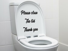 Please close the lid toilet - close,