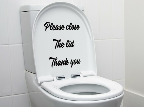 Please close the lid - please, toilet
