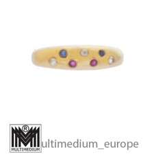 333 yellow gold ring ruby sapphire cubic zirconia 8ct vintage gold ruby sapphire zirconia