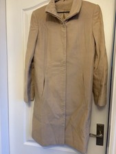 Size 12 Long Camel Colour Wool Blend Coat