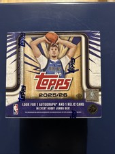 Topps Basketball 2025/26 Jumbo Hobby Box Factory Sealed Brand New Unopened Box