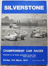 SILVERSTONE 31 Mar 1974 Championship Car Races BARC Official Programme